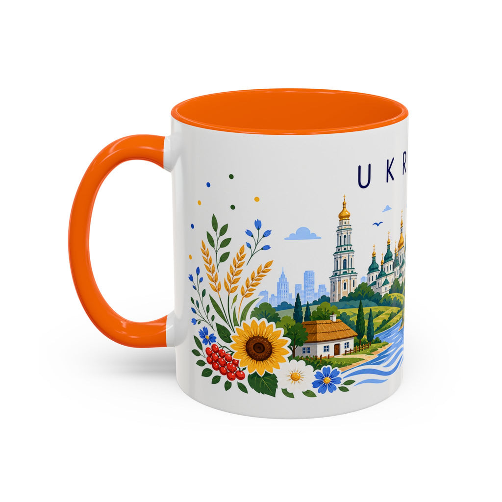 Ukraine Coffee Mug | Travel Souvenir Accent Mug | Place Gift Ceramic Cup 11oz 15oz