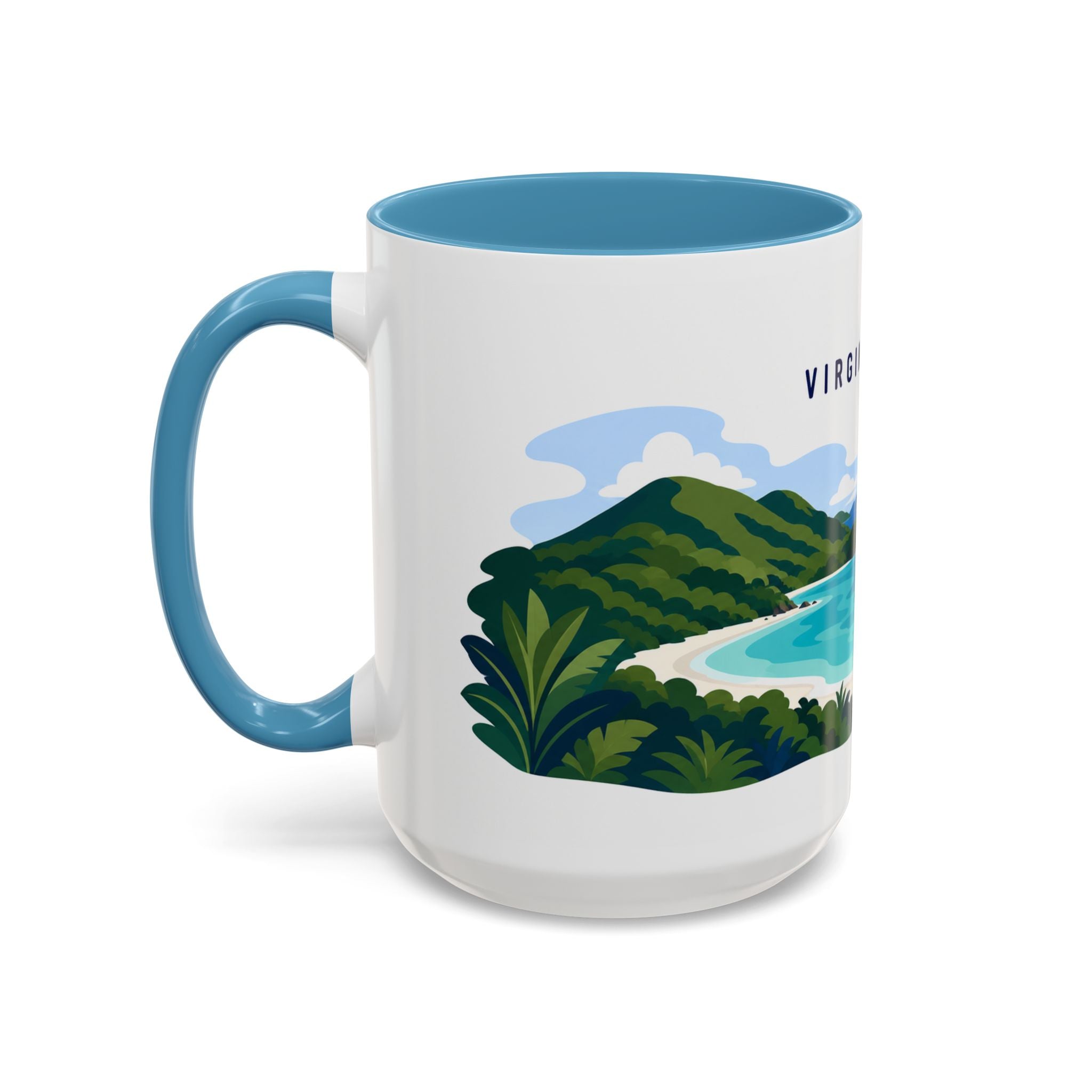 Virgin Islands National Park Coffee Mug | Solid Color Block Park Souvenir | 11oz 15oz Accent Mug