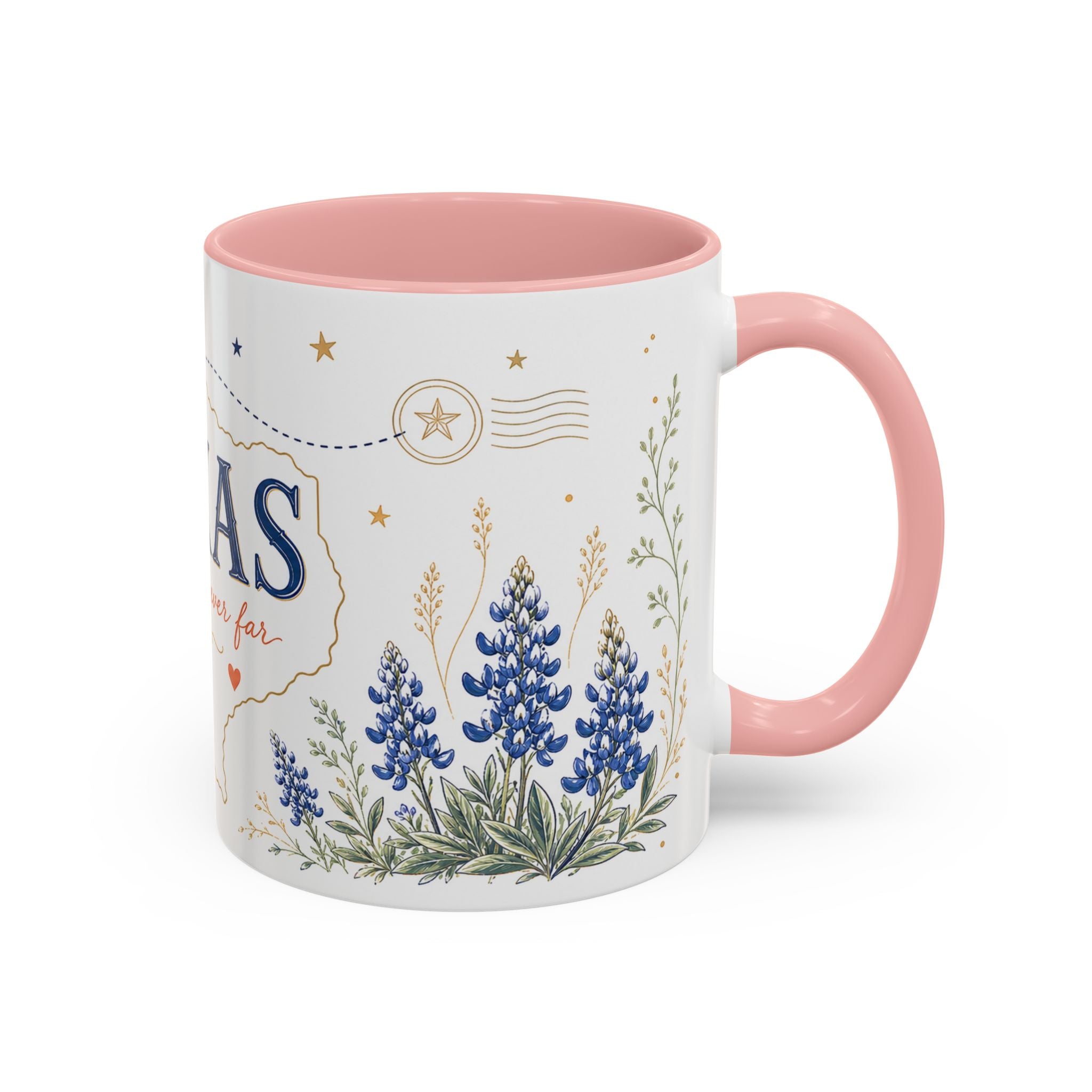 Texas State Map Mug | Bluebonnet Botanical Design, Home Reminder Coffee Cup
