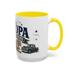 Grandpa Can Fix Anything Coffee Mug | Funny Gift From Grandkids | Accent Ceramic 11oz 15oz