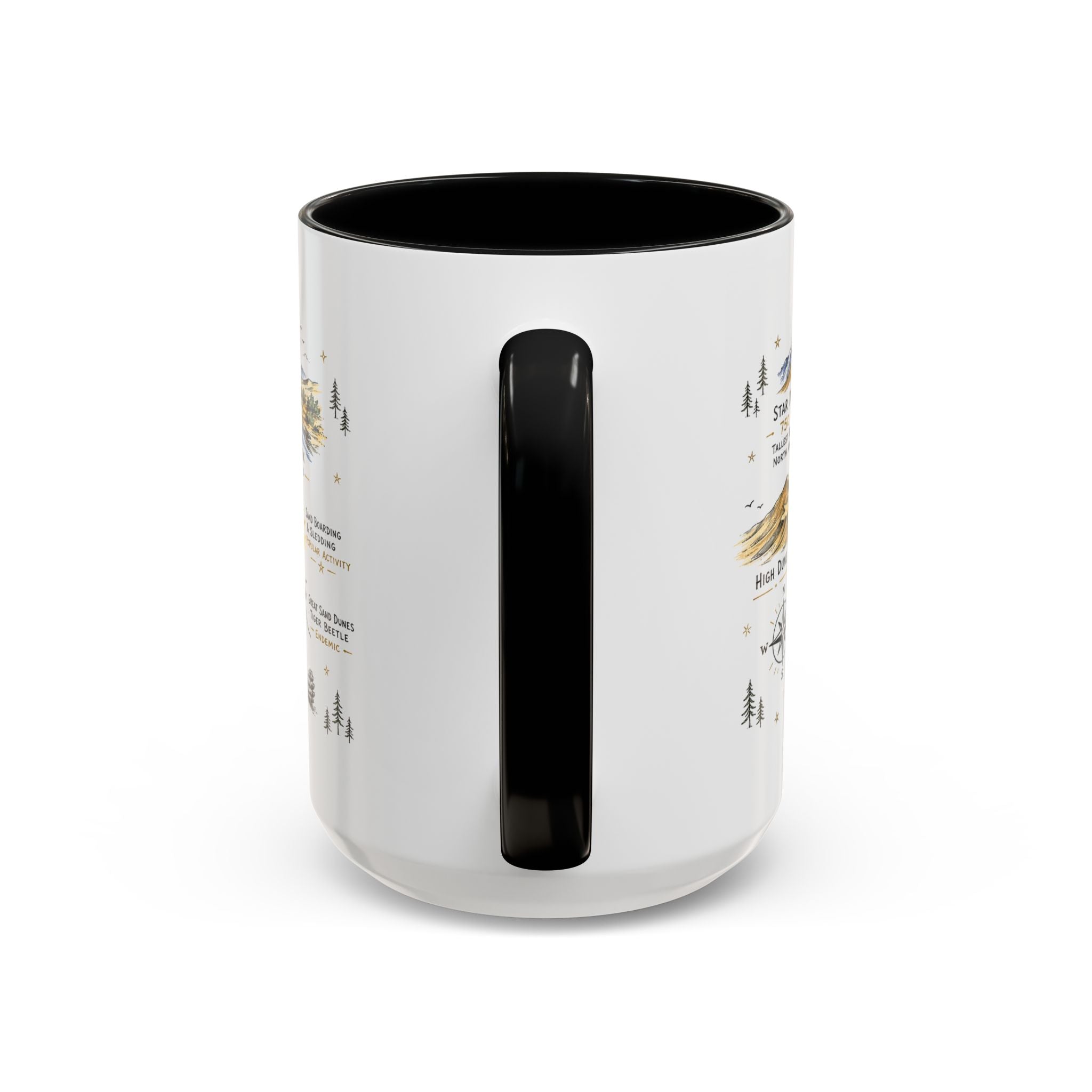 Great Sand Dunes National Park Coffee Mug | Colorado Desert Mountain Dunes Gift | Accent Color Ceramic 11oz 15oz