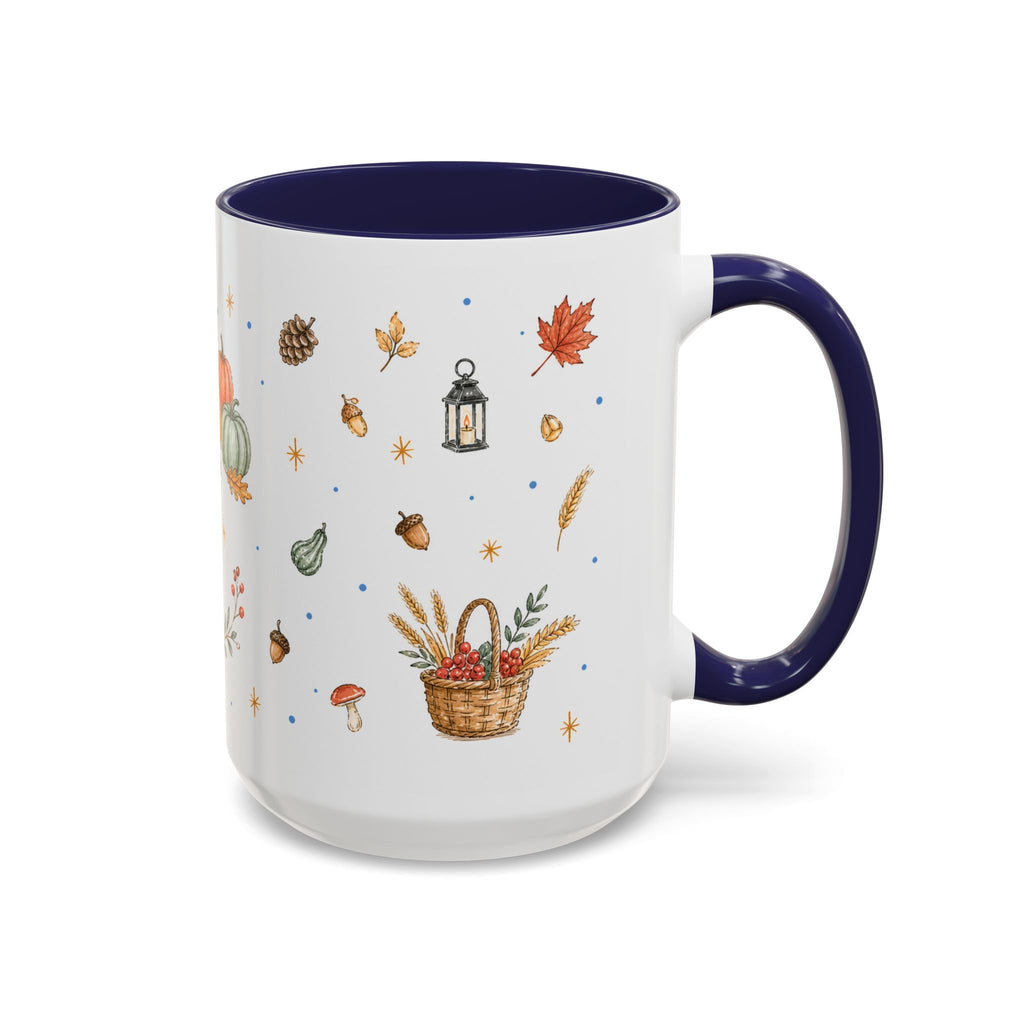 Thanksgiving Turkey Mug | Friendly Woodland Watercolor Gift | Autumn Accent Cup 11oz 15oz