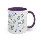Alaska Forget-me-not Mug, State Flower Floral Coffee Cup, 11oz Botanical Gift