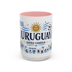 Uruguay Soccer Coffee Mug | World Cup Fan Gift | Accent Color Ceramic 11oz 15oz Match Day Cup