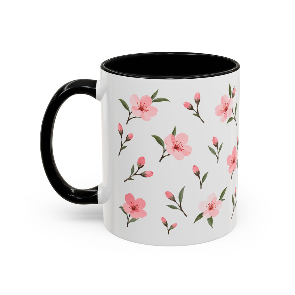 Delaware Peach Blossom Mug, State Flower Floral Coffee Cup, 11oz Botanical Gift
