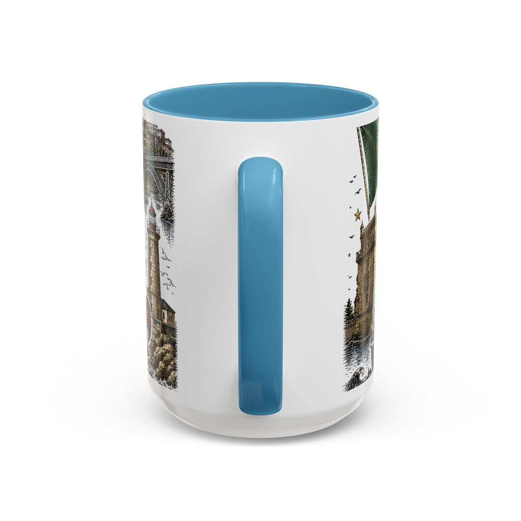 Portugal Soccer Coffee Mug | World Cup Fan Gift | Accent Color Ceramic 11oz 15oz Match Day Cup