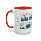 Seattle Coffee Mug | Postage Stamp Collage Mug | Travel Souvenir Accent Cup 11oz 15oz