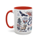 Grand Canyon National Park Coffee Mug | Hiking Camping Nature Gift | Accent Color Ceramic 11oz 15oz