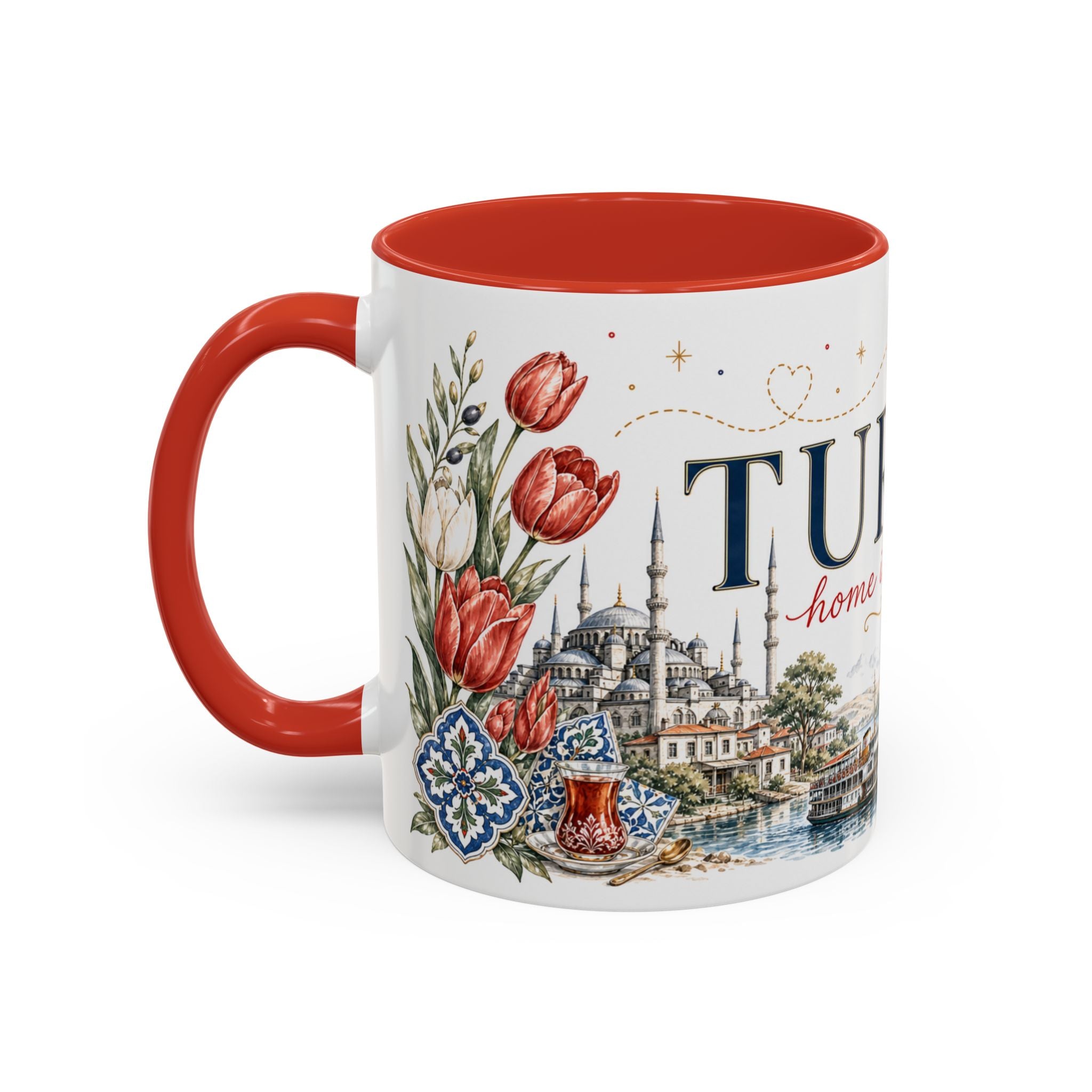 Turkey Home Country Mug | Moving Away Gift | Long Distance Friendship | 11 oz 15 oz Accent Mug
