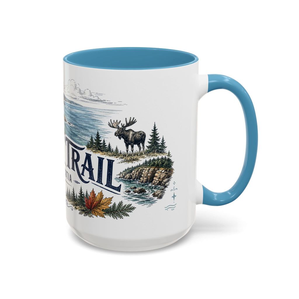 Cabot Trail Mug, Nova Scotia Travel Souvenir, Bucket List Gift, Accent Ceramic Coffee Mug 11oz 15oz