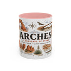 Arches Coffee Mug | National Park Hiking Utah Gift | Accent Color Ceramic 11oz 15oz