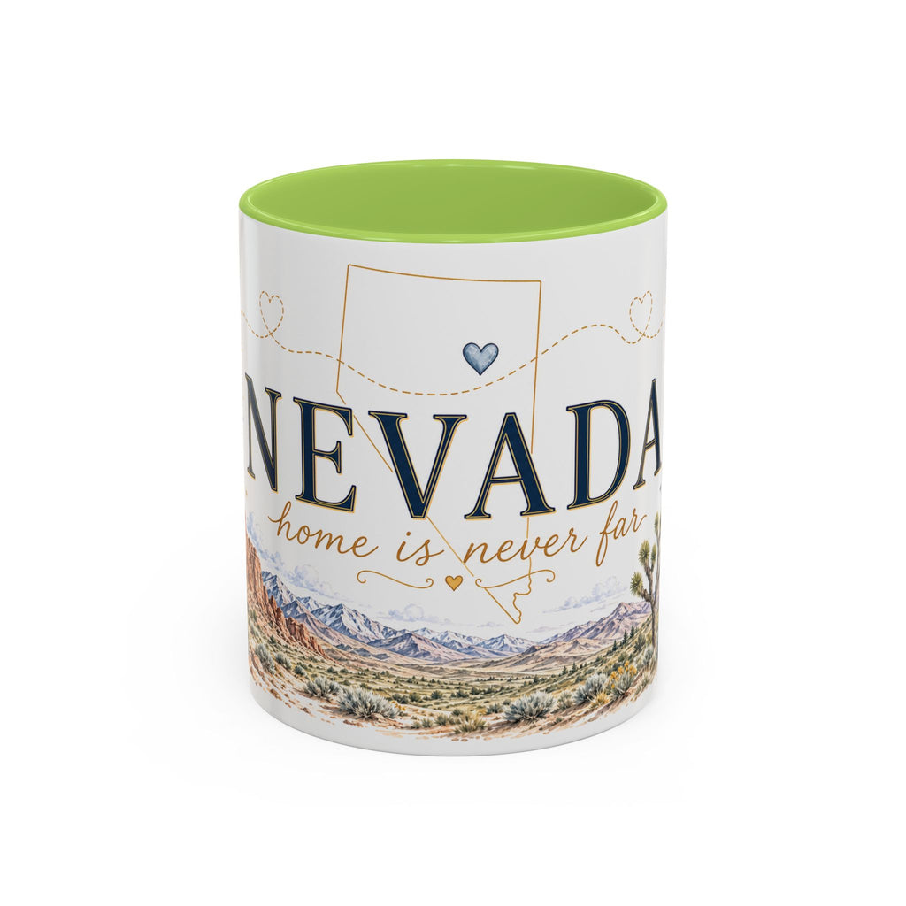 Nevada Home State Mug | Moving Away, Long Distance Friendship Gift | 11oz 15oz Accent Mug