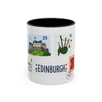 Edinburgh Coffee Mug | Postage Stamp Collage Mug | Travel Souvenir Accent Cup 11oz 15oz
