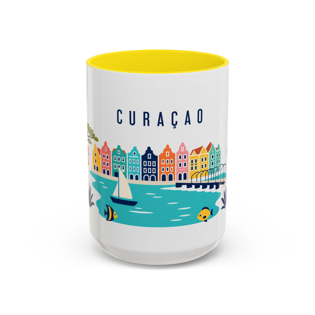 Curaçao Coffee Mug | Travel Souvenir Accent Mug | Country Gift Ceramic Cup 11oz 15oz