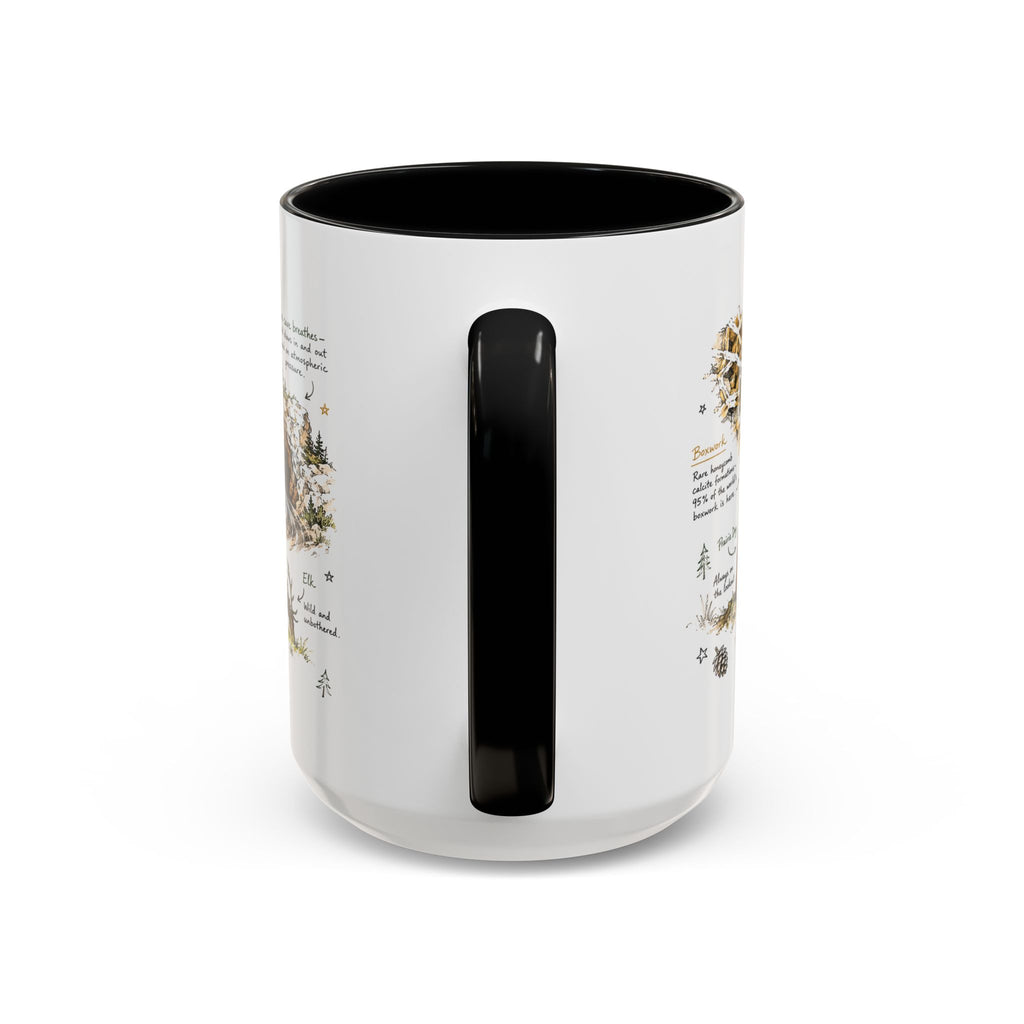 Wind Cave National Park Coffee Mug | South Dakota Cave Bison Prairie Gift | Accent Color Ceramic 11oz 15oz