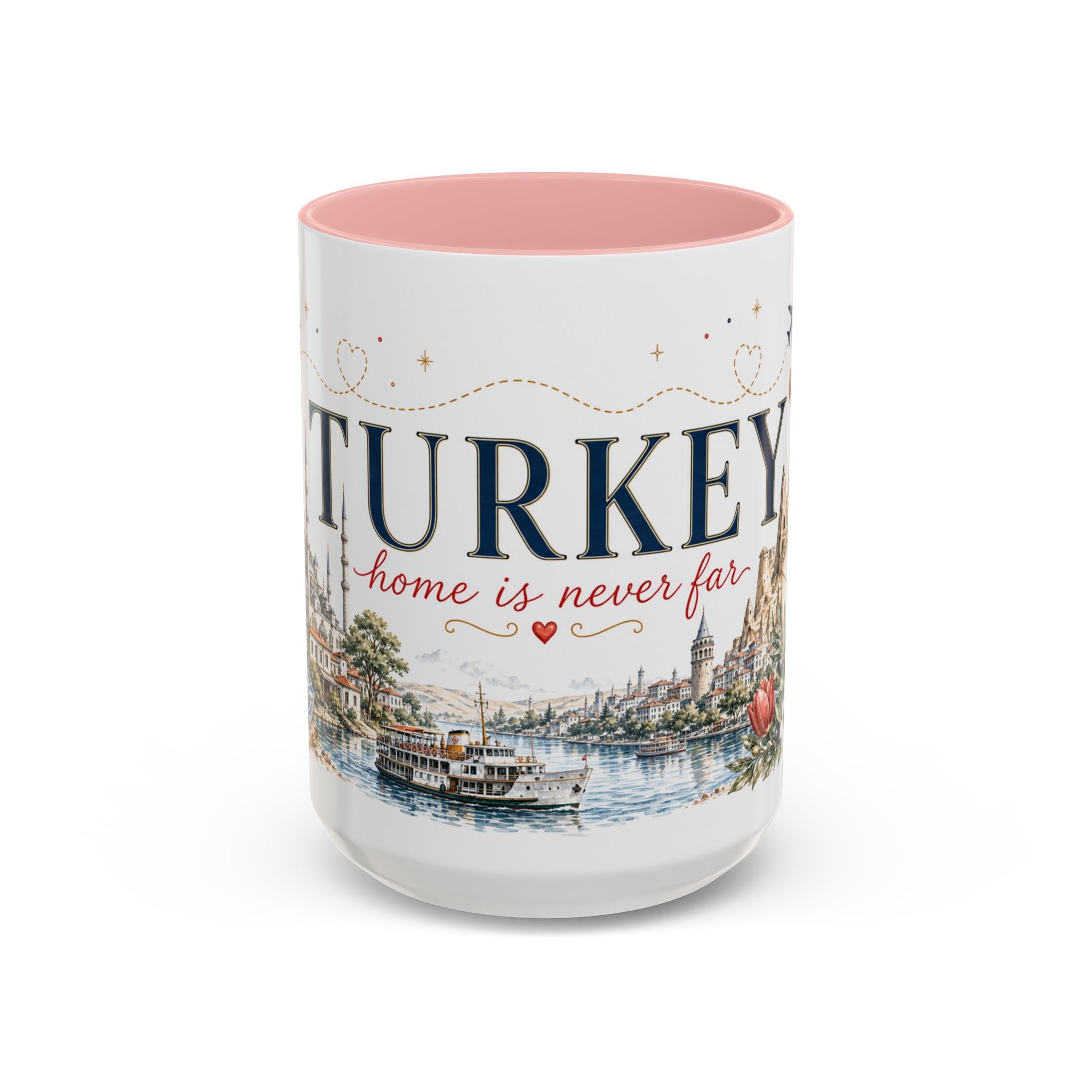 Turkey Home Country Mug | Moving Away Gift | Long Distance Friendship | 11 oz 15 oz Accent Mug