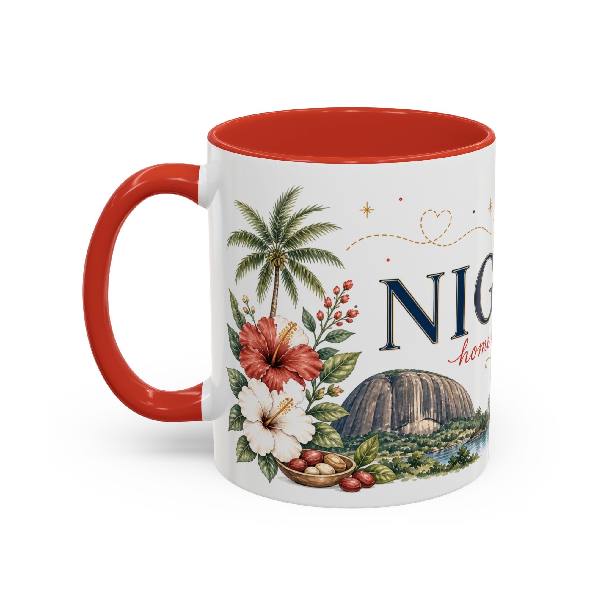 Nigeria Home Country Mug | Moving Away Gift | Long Distance Friendship | 11 oz 15 oz Accent Mug