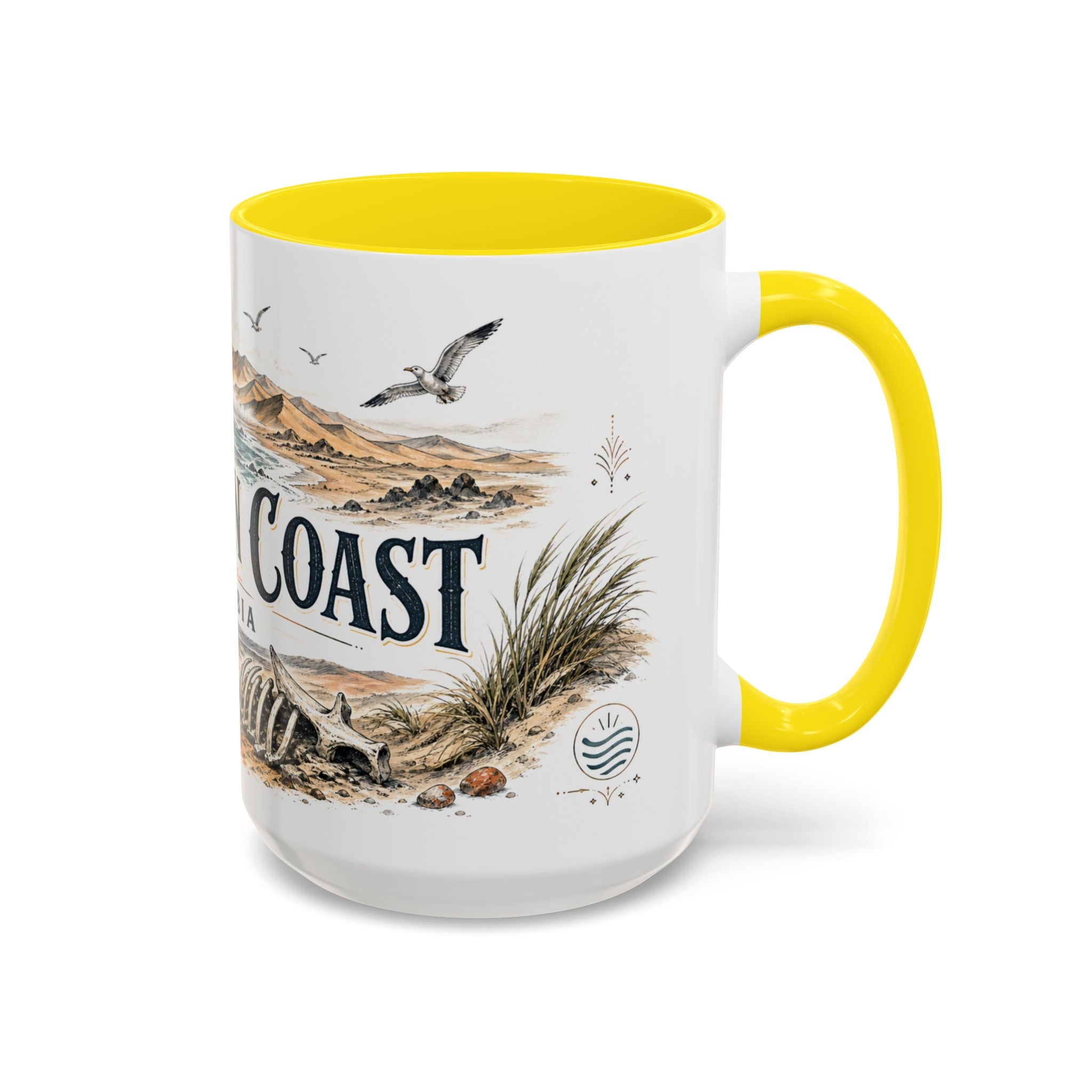 Skeleton Coast Mug, Namibia Travel Souvenir, Bucket List Gift, Accent Ceramic Coffee Mug 11oz 15oz
