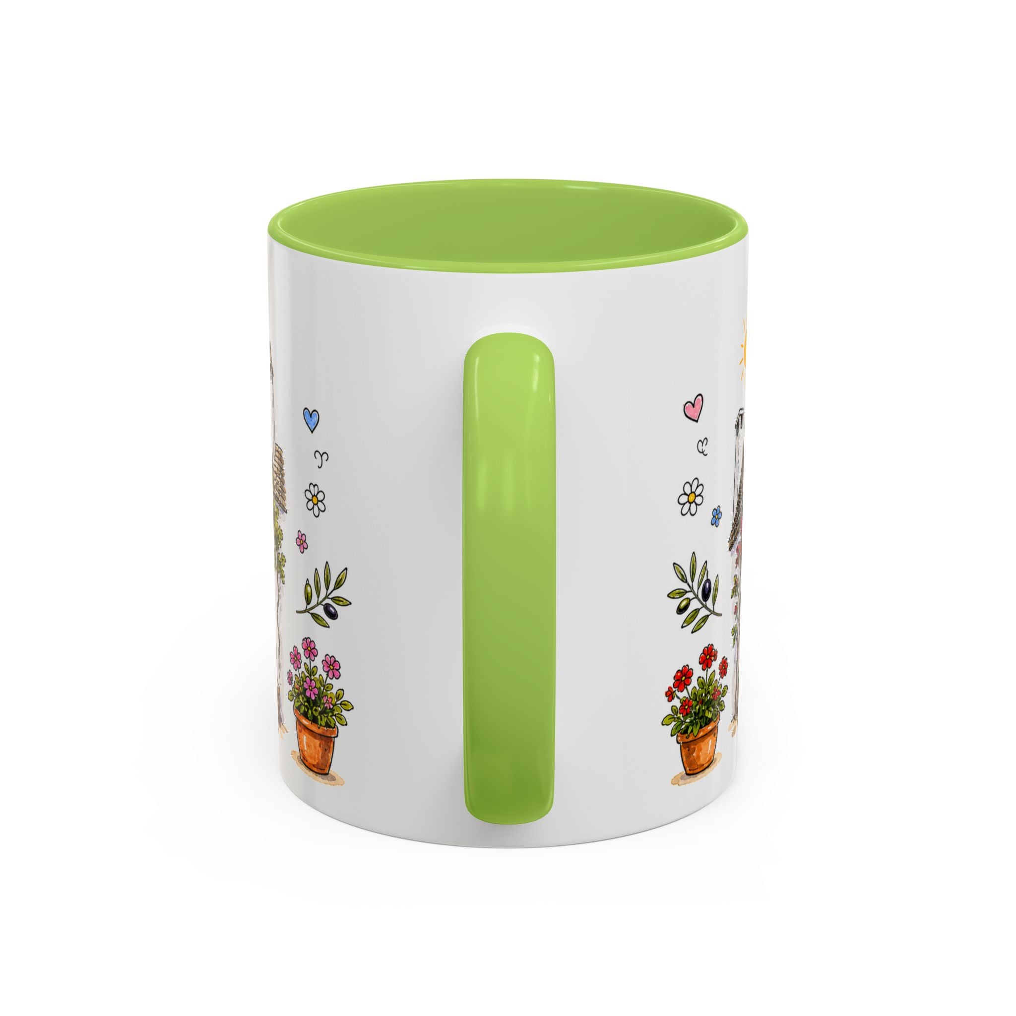 Alberobello Illustrated Travel Mug | Italy Souvenir Accent Coffee Mug | 11oz 15oz Ceramic Cup