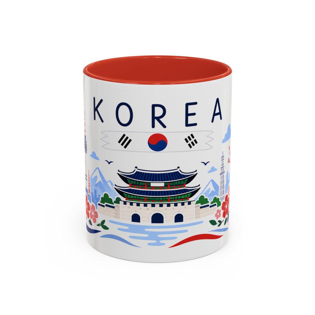 South Korea Coffee Mug | Travel Souvenir Accent Mug | Country Gift Ceramic Cup 11oz 15oz