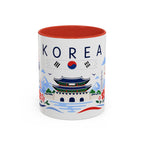 South Korea Coffee Mug | Travel Souvenir Accent Mug | Country Gift Ceramic Cup 11oz 15oz