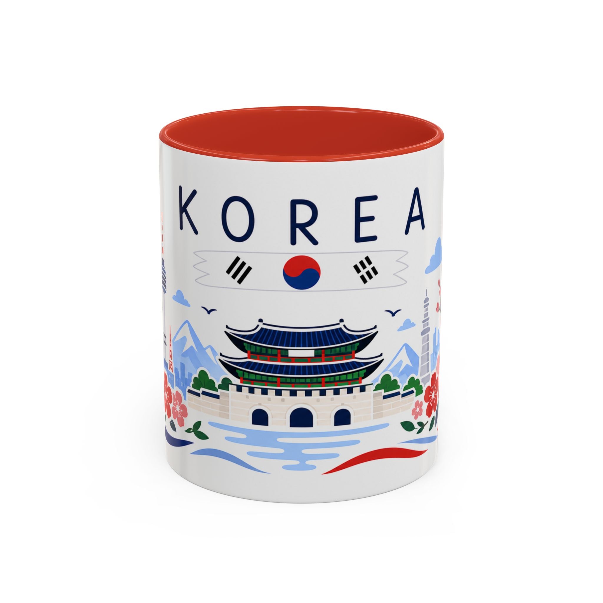 South Korea Coffee Mug | Travel Souvenir Accent Mug | Country Gift Ceramic Cup 11oz 15oz
