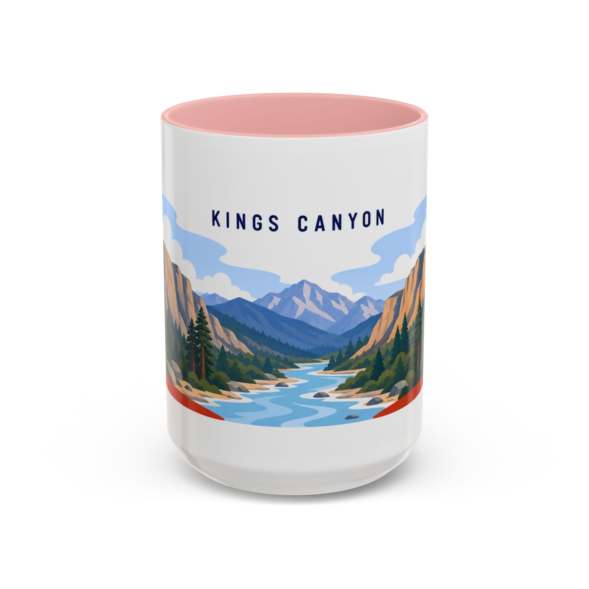 Kings Canyon National Park Coffee Mug | Solid Color Block Park Souvenir | 11oz 15oz Accent Mug