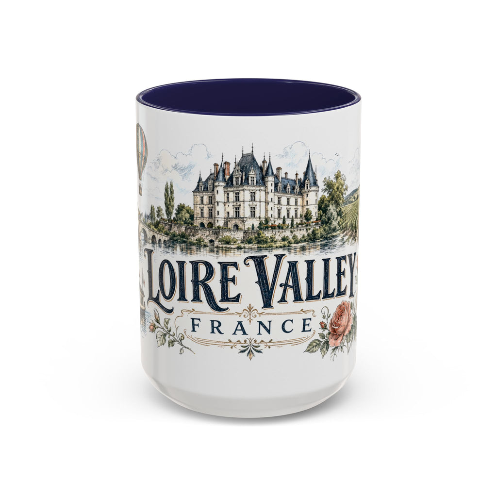 Loire Valley Mug, France Travel Souvenir, Bucket List Gift, Accent Ceramic Coffee Mug 11oz 15oz