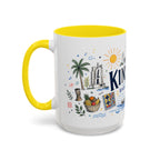 Kinshasa Coffee Mug | DR Congo Souvenir Travel Gift | Accent Color Ceramic 11oz 15oz