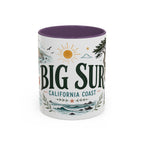 Big Sur Coffee Mug | Travel Destination Souvenir Gift | Accent Color Ceramic 11oz 15oz