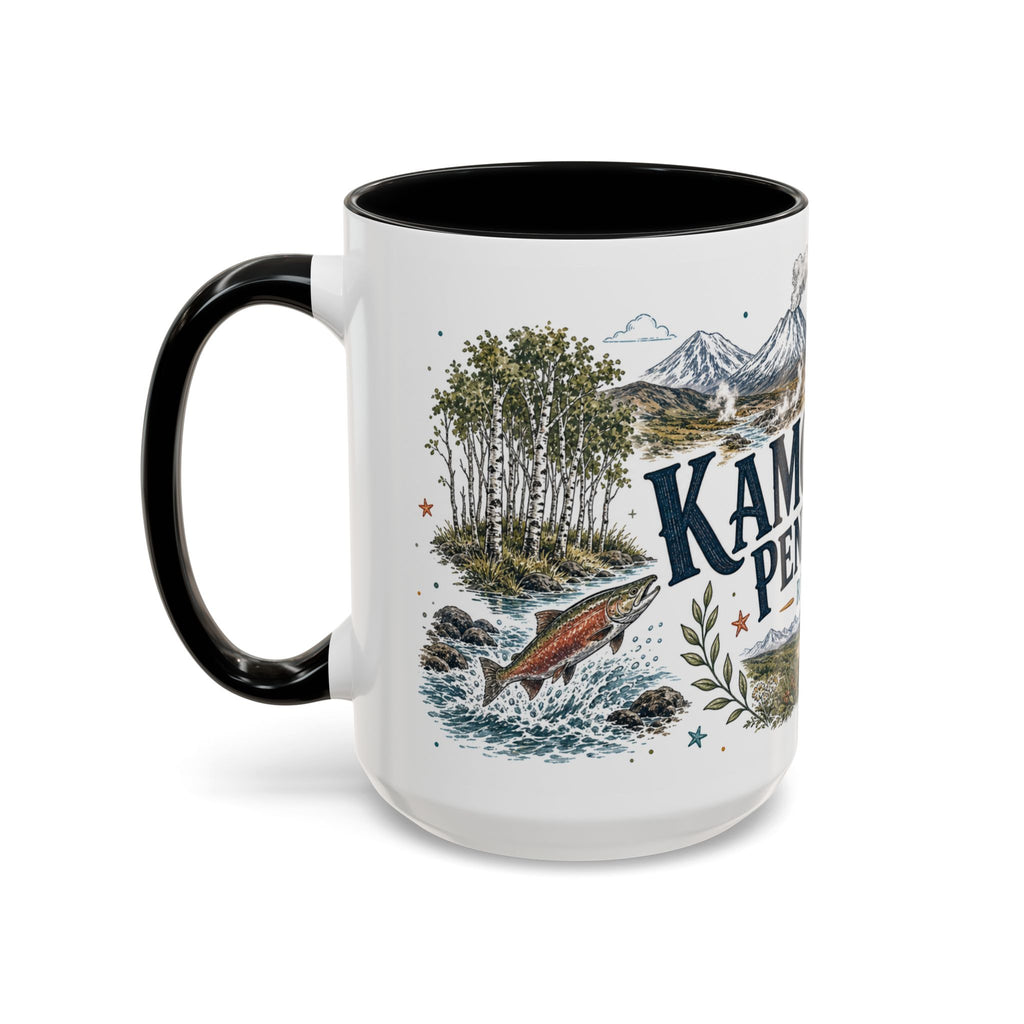 Kamchatka Peninsula Mug, Russia Travel Souvenir, Bucket List Gift, Accent Ceramic Coffee Mug 11oz 15oz