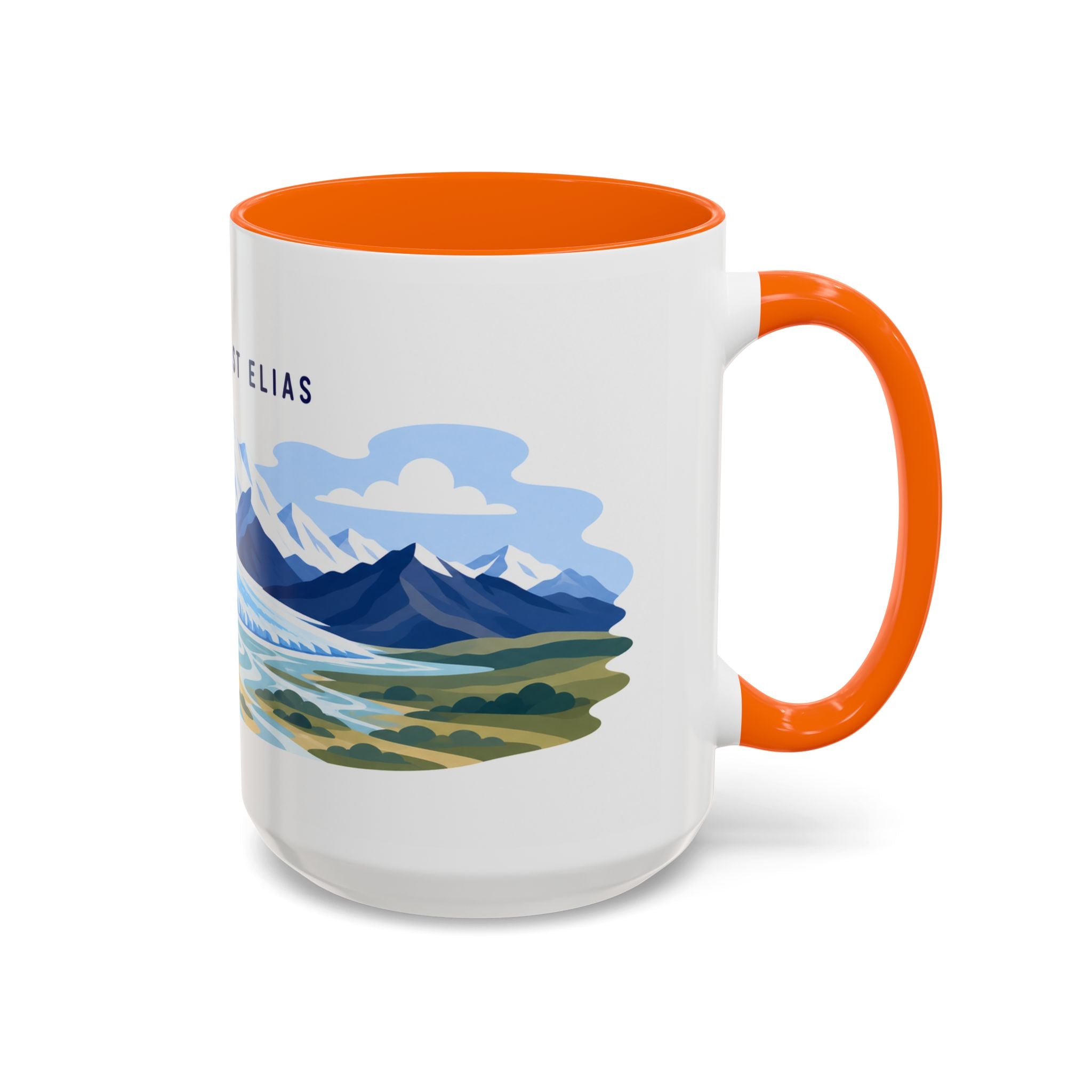 Wrangell-St. Elias National Park Coffee Mug | Solid Color Block Park Souvenir | 11oz 15oz Accent Mug