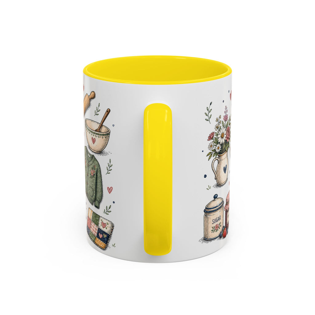 Grandma Makes Life Sweeter Coffee Mug | Gift From Grandkids | Accent Color Ceramic 11oz 15oz