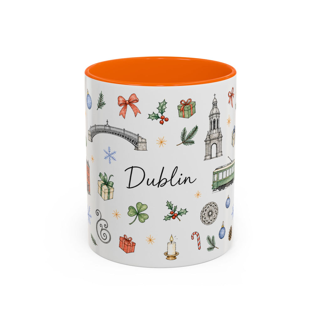 Dublin Christmas Mug | Watercolor City Souvenir, Holiday Travel Gift (11oz/15oz)
