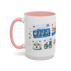 Vancouver Coffee Mug | Postage Stamp Collage Mug | Travel Souvenir Accent Cup 11oz 15oz