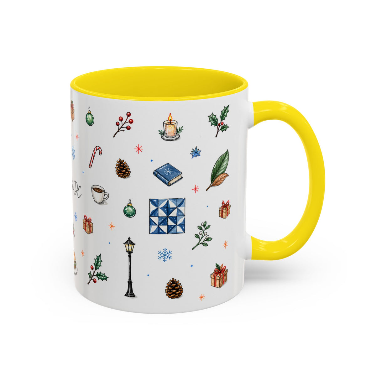 Washington DC Christmas Mug | Watercolor City Souvenir | Ceramic Coffee Cup 11oz 15oz