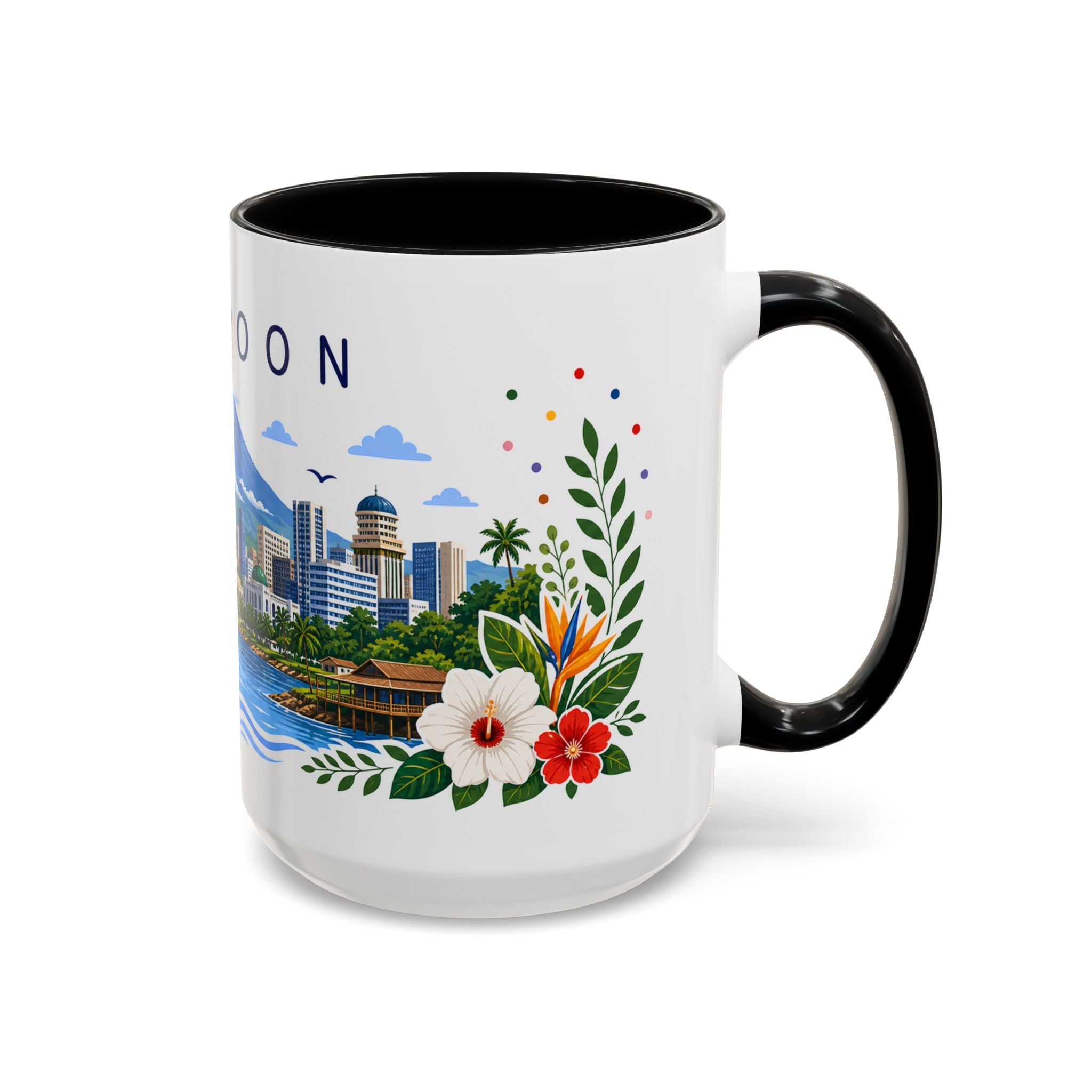 Cameroon Coffee Mug | Travel Souvenir Accent Mug | Place Gift Ceramic Cup 11oz 15oz
