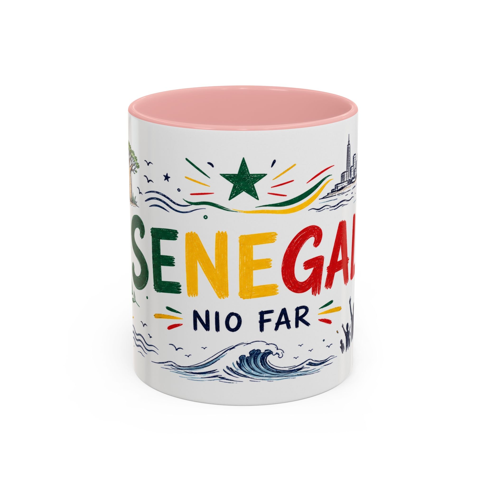 Senegal Soccer Coffee Mug | World Cup Fan Gift | Accent Color Ceramic 11oz 15oz Match Day Cup