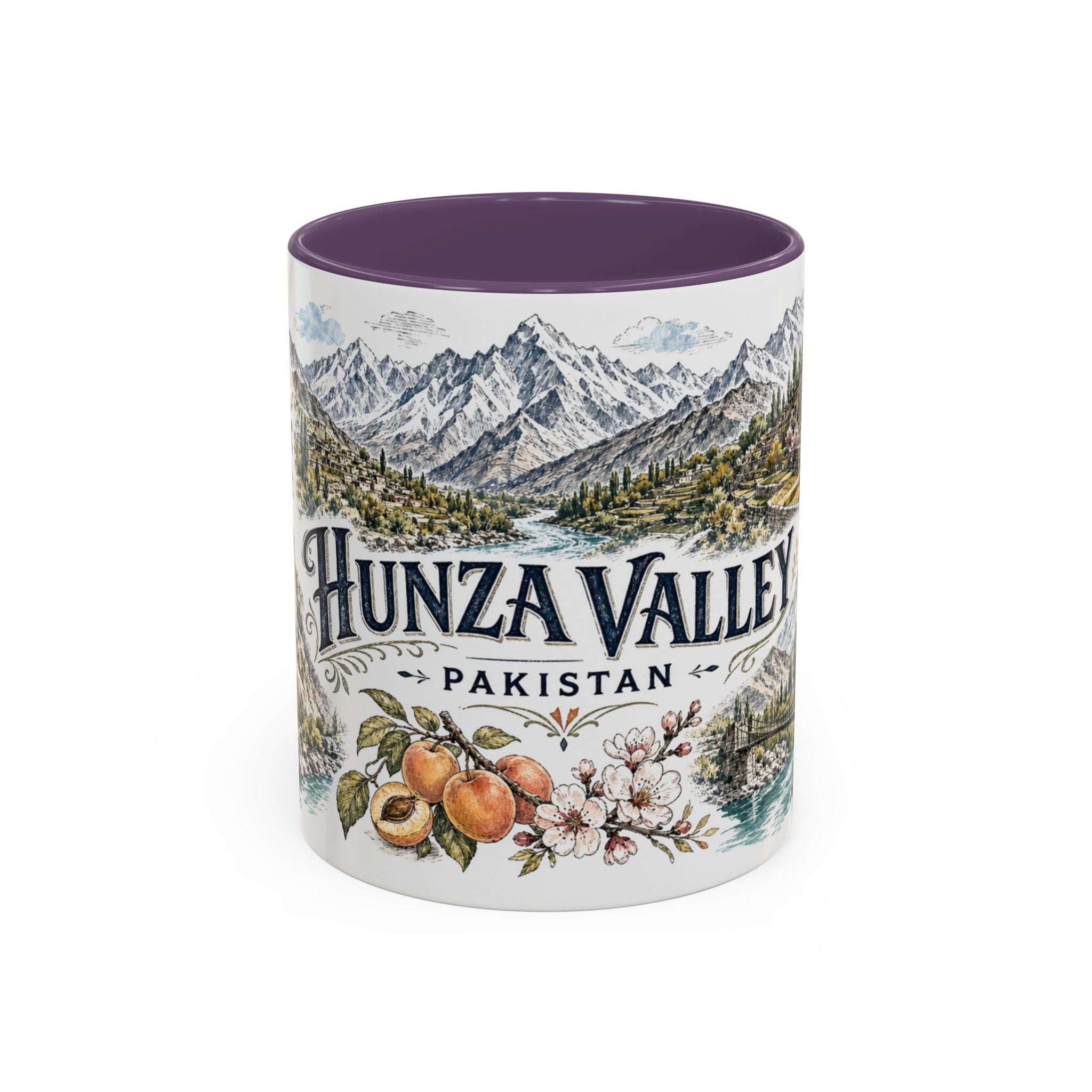 Hunza Valley Mug, Pakistan Travel Souvenir, Bucket List Gift, Accent Ceramic Coffee Mug 11oz 15oz