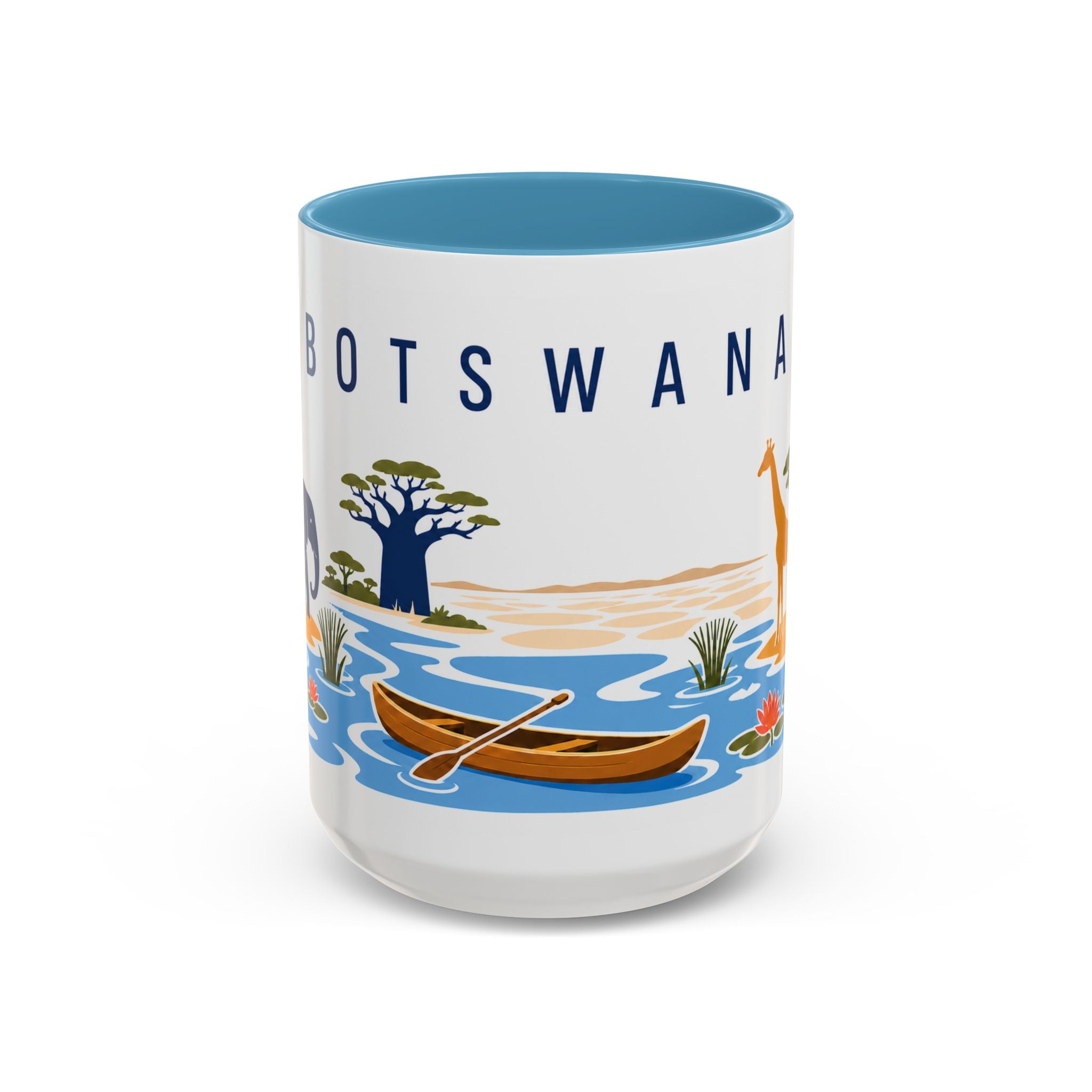 Botswana Coffee Mug | Travel Souvenir Accent Mug | Country Gift Ceramic Cup 11oz 15oz