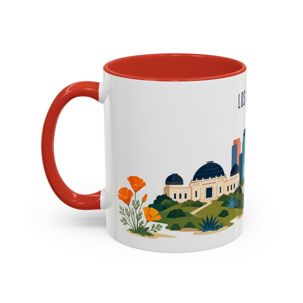 Los Angeles Coffee Mug | United States Travel Souvenir | Porcelain Decal City Gift | 11oz 15oz Accent Mug