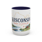 Wisconsin Home State Mug | Moving Away Gift | Long Distance Friendship Coffee Cup | 11oz 15oz Accent Mug