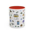 Lisbon Christmas Mug | Watercolor City Souvenir | Ceramic Coffee Cup 11oz 15oz