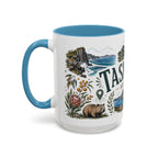 Tasmania Coffee Mug | Travel Destination Souvenir Gift | Accent Color Ceramic 11oz 15oz