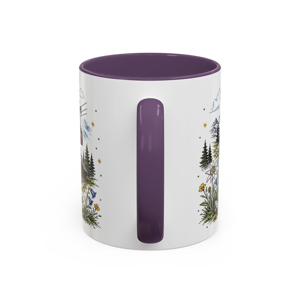 Swiss Alps Coffee Mug | Travel Destination Souvenir Gift | Accent Color Ceramic 11oz 15oz