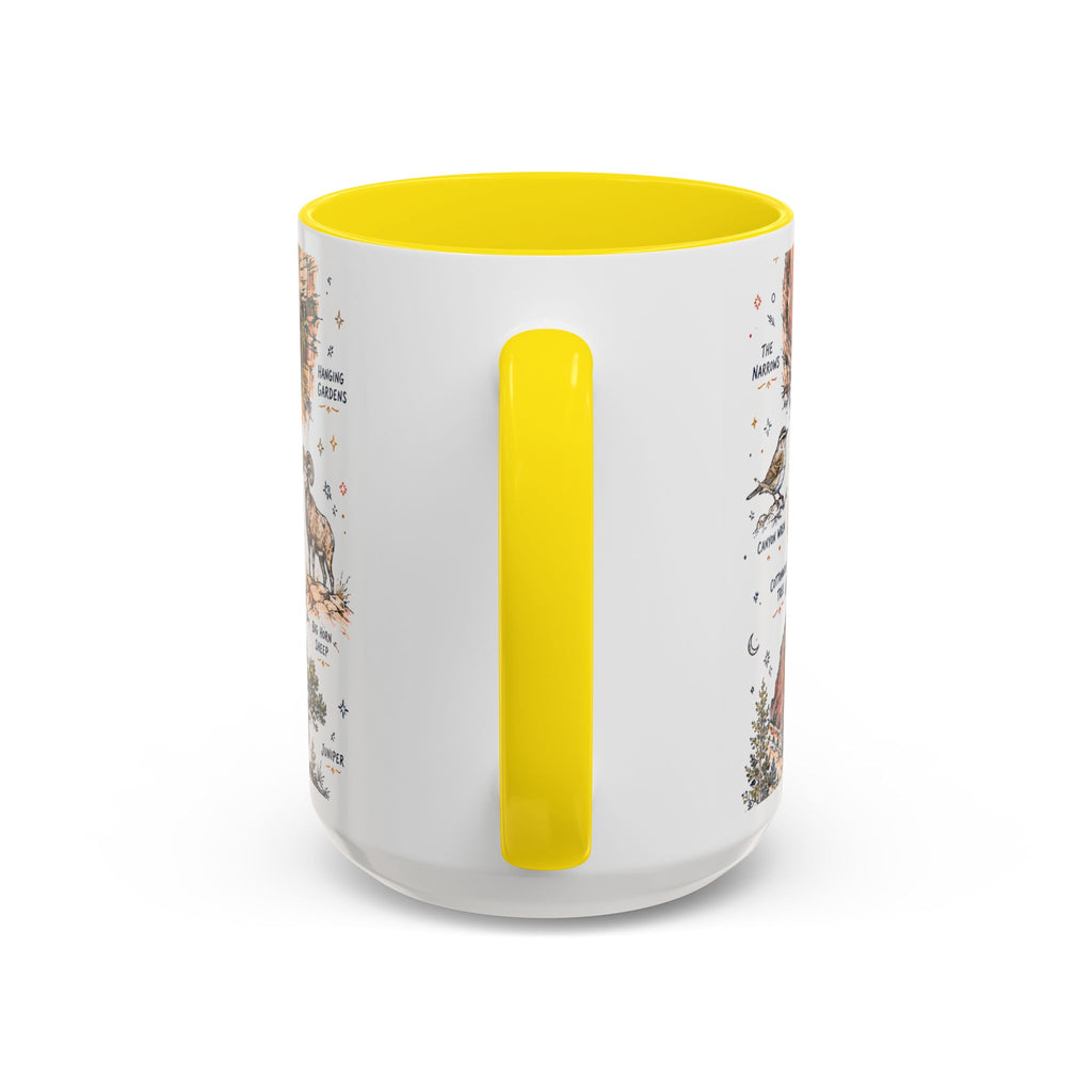 Zion National Park Coffee Mug | Hiking Camping Nature Gift | Accent Color Ceramic 11oz 15oz