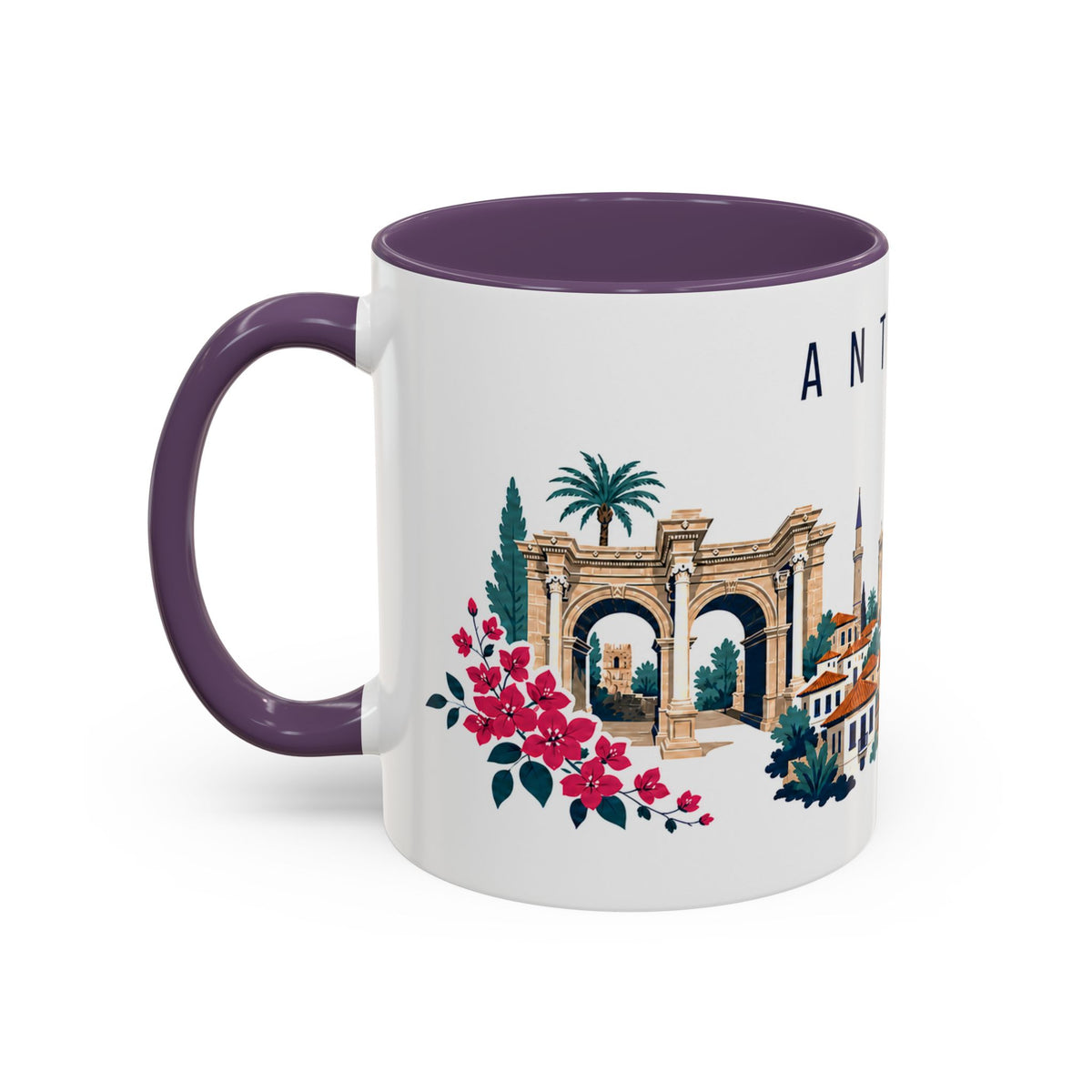 Antalya Coffee Mug | Turkey Travel Souvenir | Porcelain Decal City Gift | 11oz 15oz Accent Mug