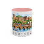 Heidelberg Illustrated Travel Mug | City Souvenir Accent Coffee Mug | 11oz 15oz Ceramic Cup