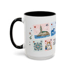Casablanca Coffee Mug | Postage Stamp Collage Mug | Travel Souvenir Accent Cup 11oz 15oz