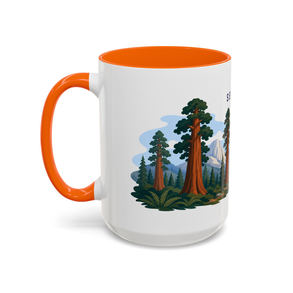 Sequoia National Park Coffee Mug | Solid Color Block Park Souvenir | 11oz 15oz Accent Mug